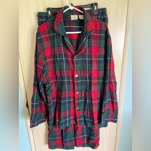 L.L. Bean Men's Scotch Plaid Flannel Pajamas Men’s Sz Large